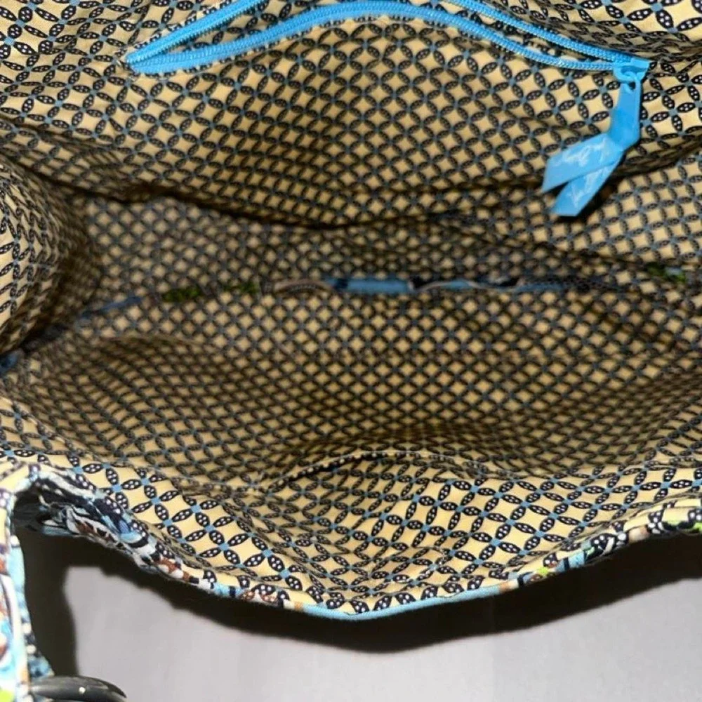 NWT Vera Bradley Bali Blue Quilted Hobo Shoulder Bag